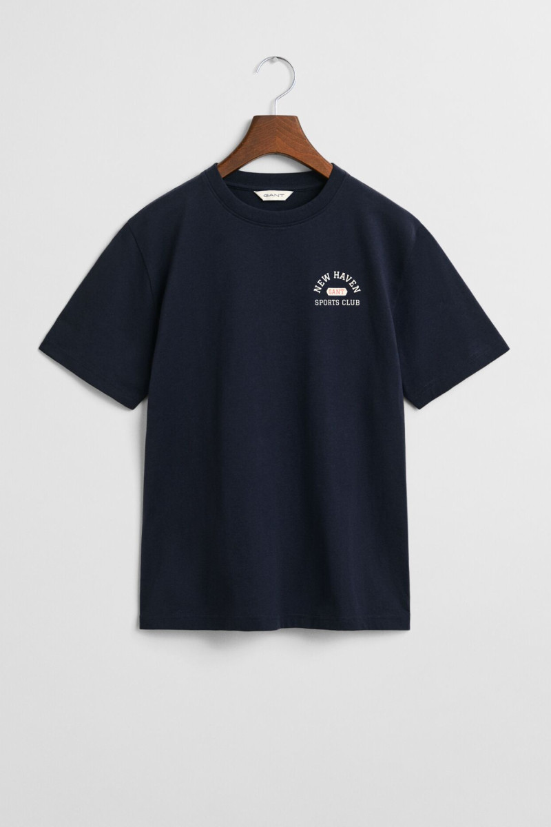 TRIČKO GANT GRAPHIC SS T-SHIRT EVENING BLUE