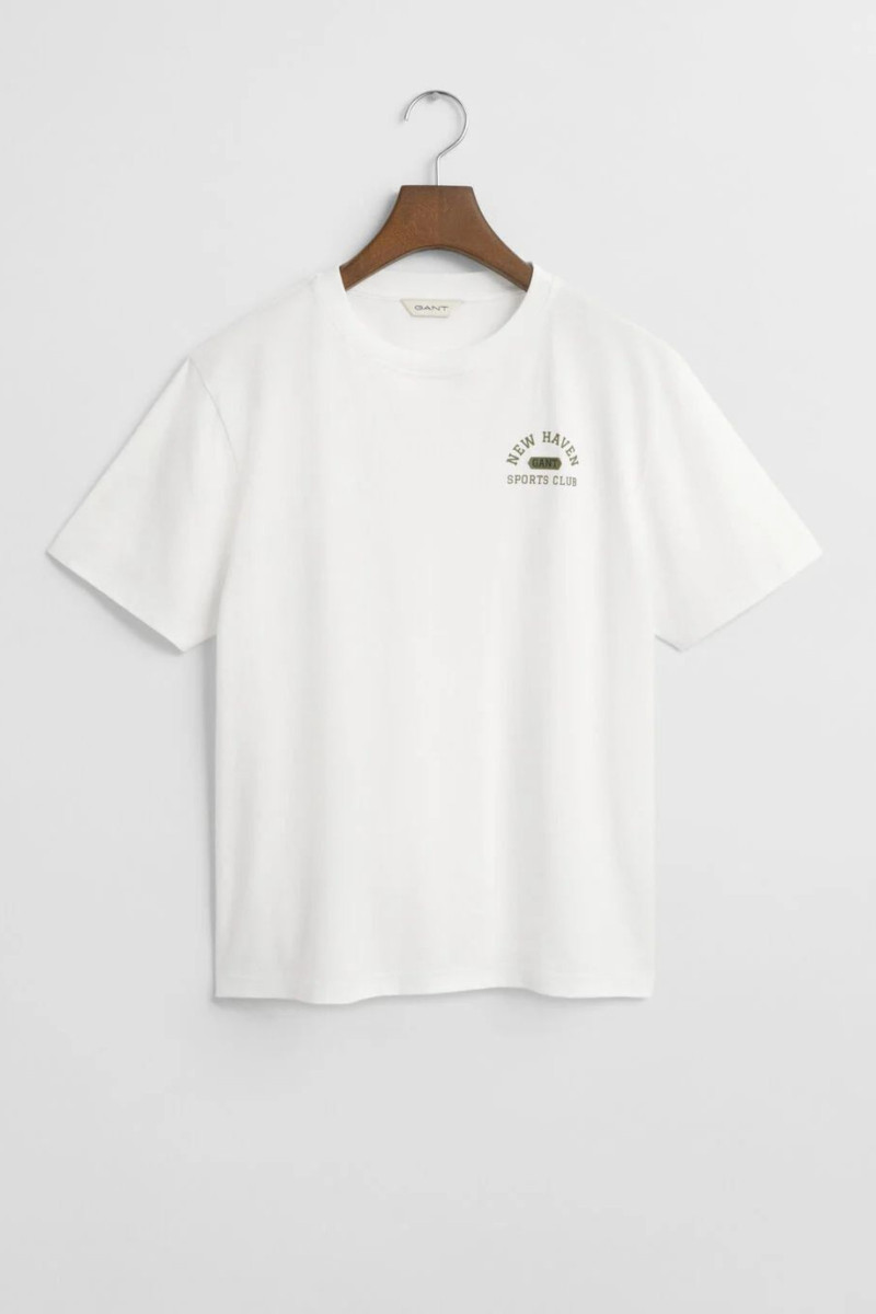 E-shop TRIČKO GANT GRAPHIC SS T-SHIRT WHITE