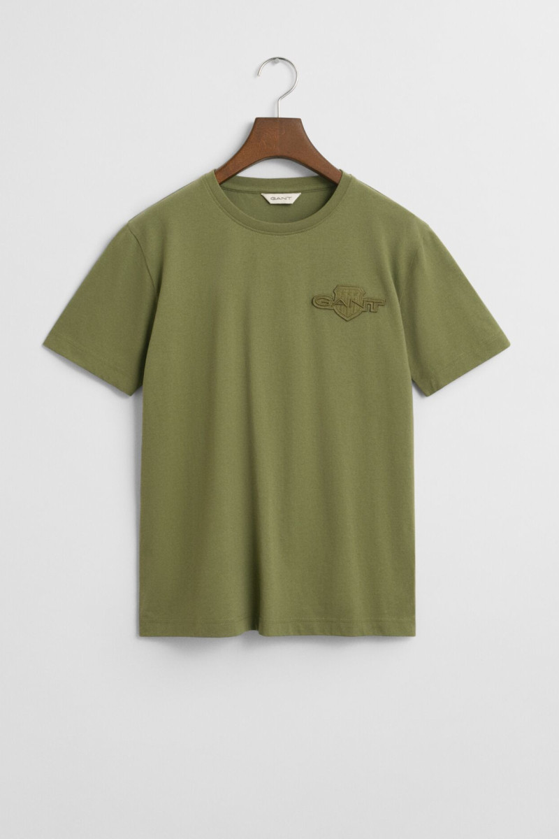 E-shop TRIČKO GANT TONAL AS SS T-SHIRT WASHED OLIVE