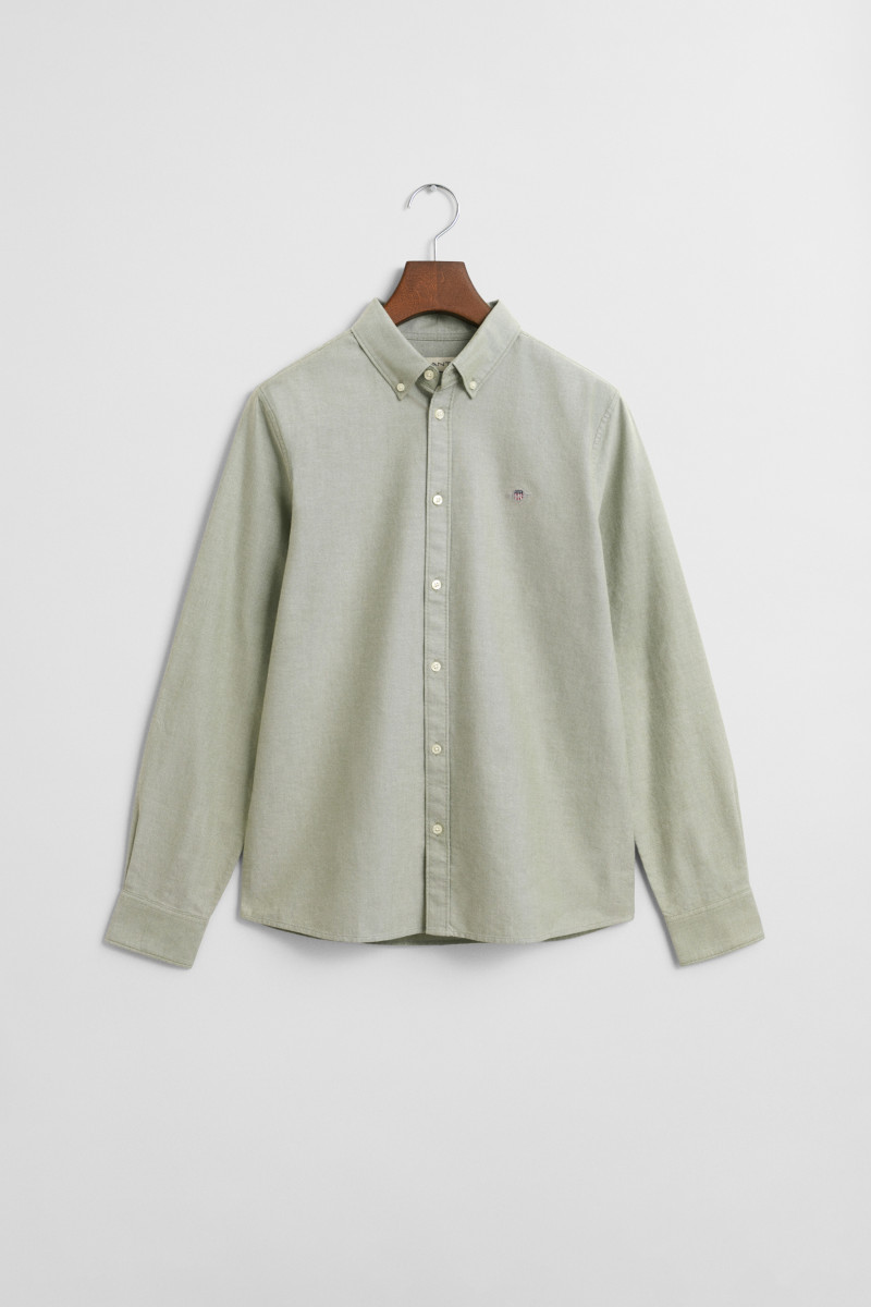 KOŠILE GANT SHIELD OXFORD BD SHIRT WASHED OLIVE