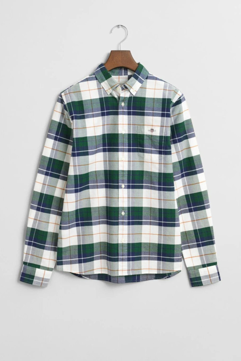KOŠEĽA GANT OXFORD CHECKED SHIRT FOREST GREEN