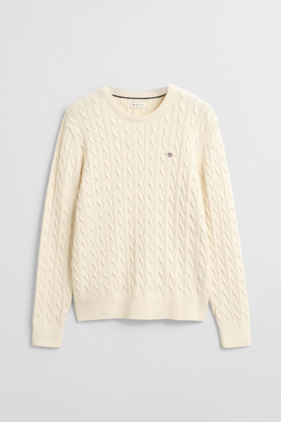 PULÓVER GANT SHIELD COTTON CABLE C-NECK - Kép 2