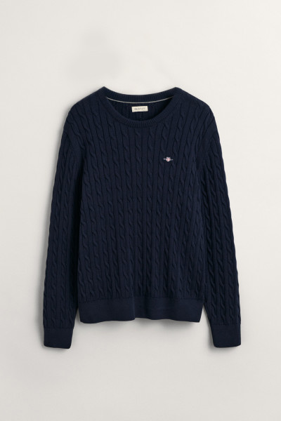 PULÓVER GANT SHIELD COTTON CABLE C-NECK - Kép 2