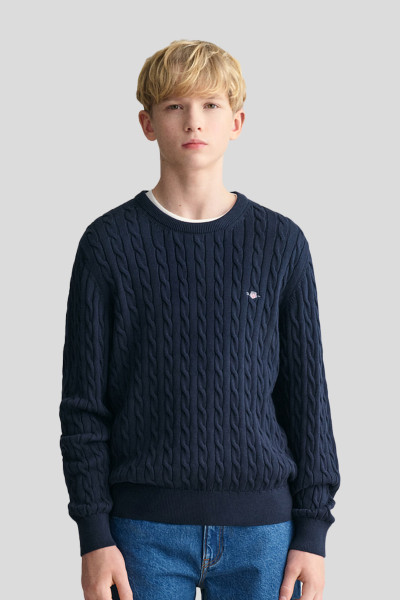 PULÓVER GANT SHIELD COTTON CABLE C-NECK - Kép 1