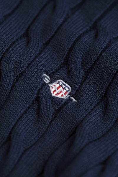 PULÓVER GANT SHIELD COTTON CABLE C-NECK - Kép 3