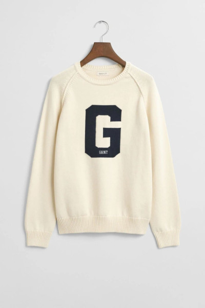 SVETER GANT GRAPHIC RAGLAN C-NECK - Fotografia č. 1