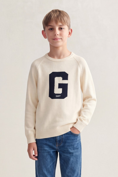 SVETER GANT GRAPHIC RAGLAN C-NECK - Fotografia č. 1