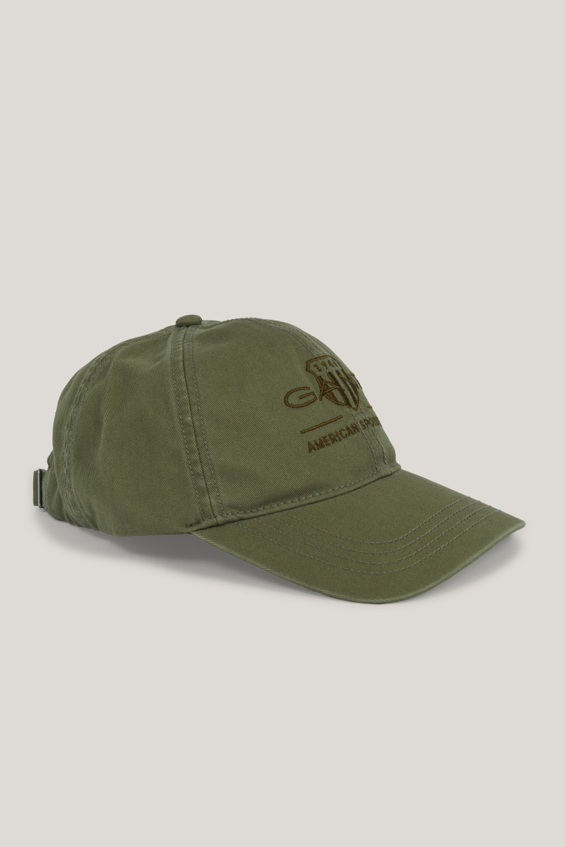 E-shop KŠILTOVKA 7-16 LET GANT TONAL SHIELD CAP WASHED OLIVE