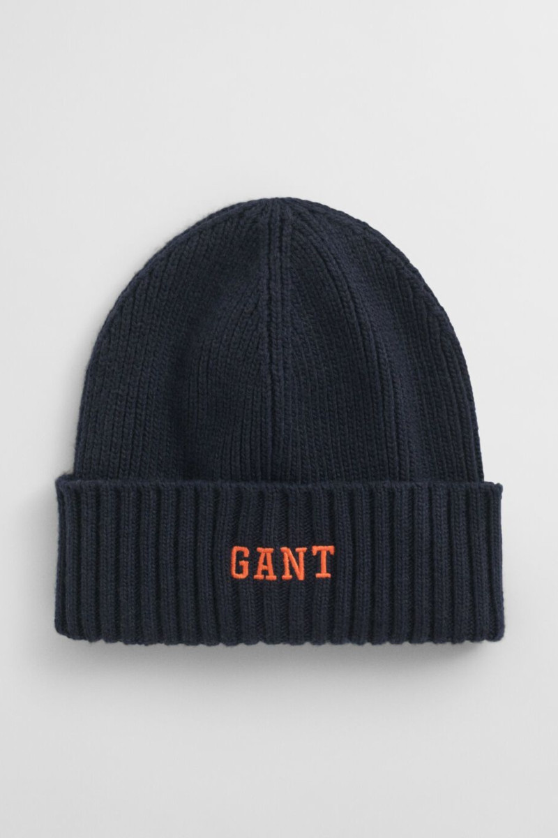 ČEPICE GANT GRAPHIC COTTON BEANIE EVENING BLUE