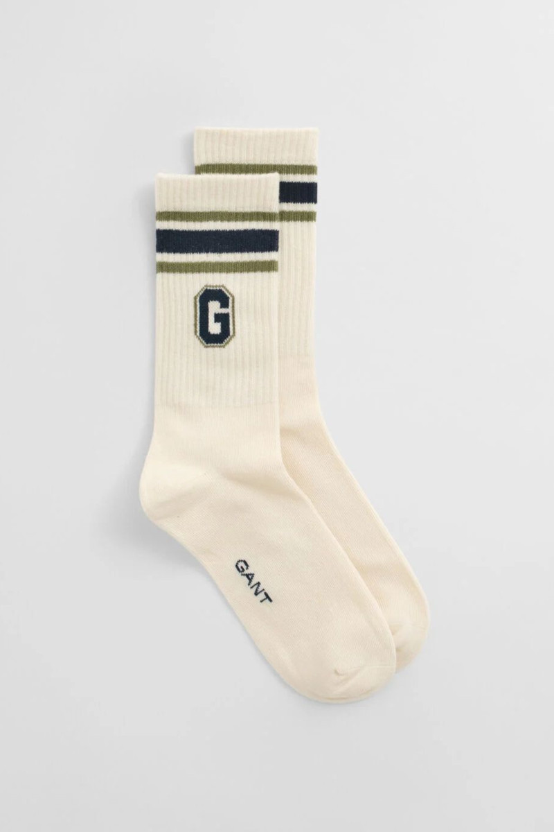 E-shop PONOŽKY GANT GRAPHIC SOCKS IVORY WHITE
