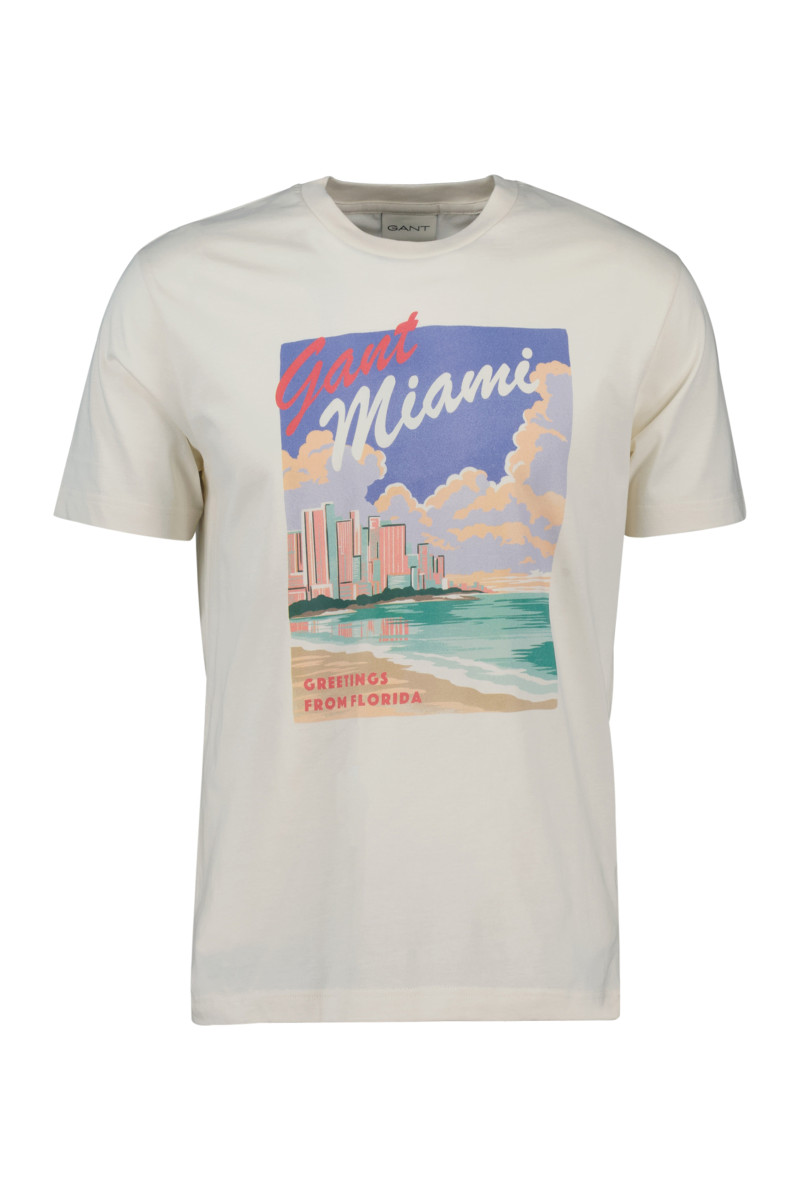 TRIČKO GANT GRAPHIC T-SHIRT CREAM