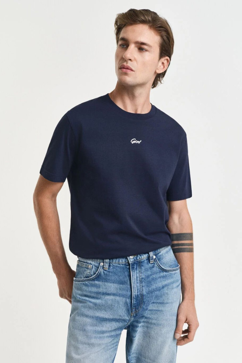 TRIČKO GANT SMALL GRAPHIC T-SHIRT EVENING BLUE
