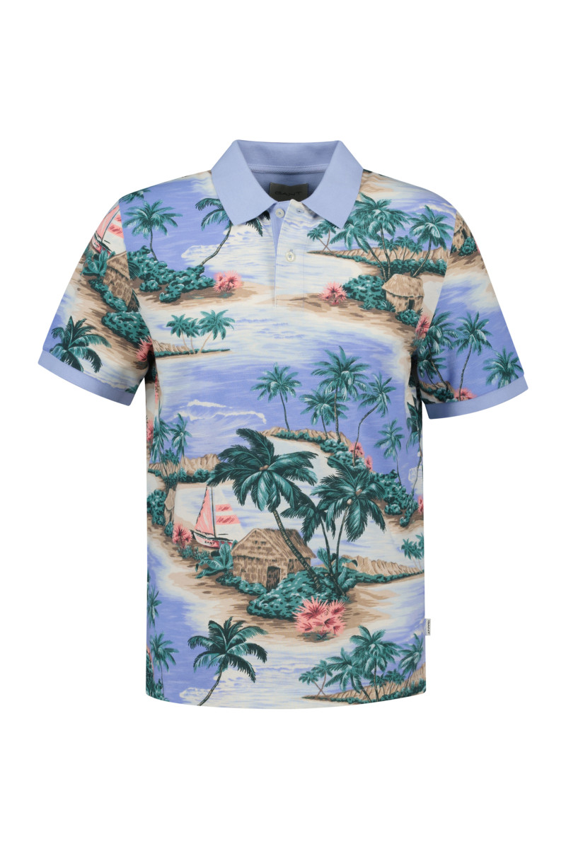 POLOKOŠILE GANT PRINTED POLO LIGHT BLUE