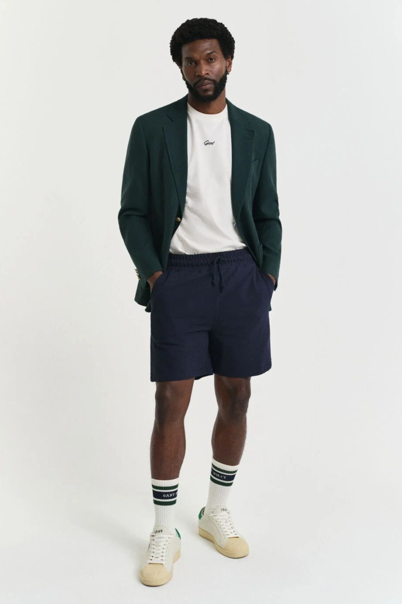 E-shop TEPLÁKOVÉ ŠORTKY GANT TEXTURE SHORTS EVENING BLUE