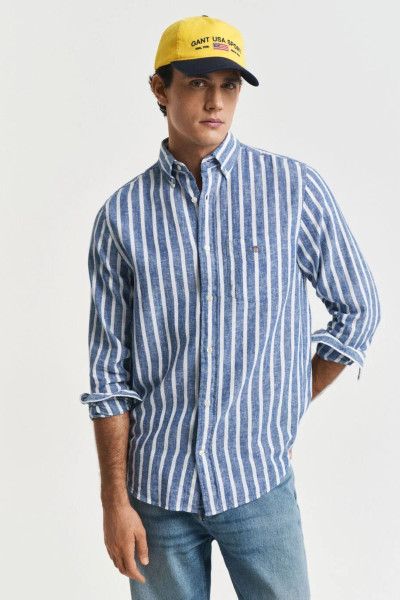 KOŠILE GANT REG COTTON/LINEN STRIPED SHIRT - Fotografie č. 1