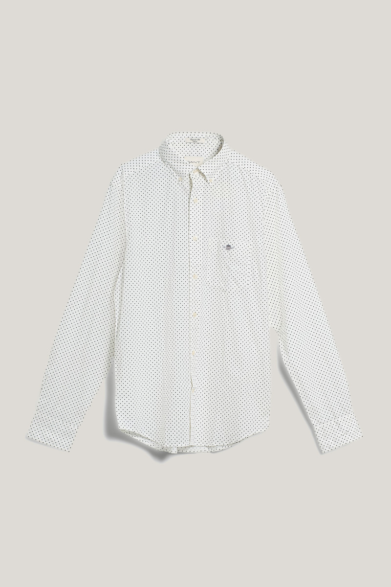 KOŠEĽA GANT REG MICRO PRINT SHIRT EGGSHELL