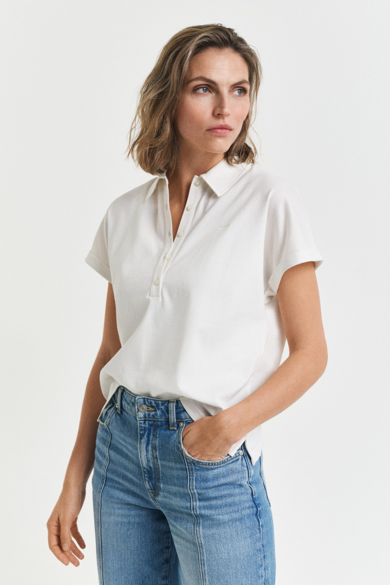 POLOKOŠEĽA GANT SS PIQUE POLO WHITE
