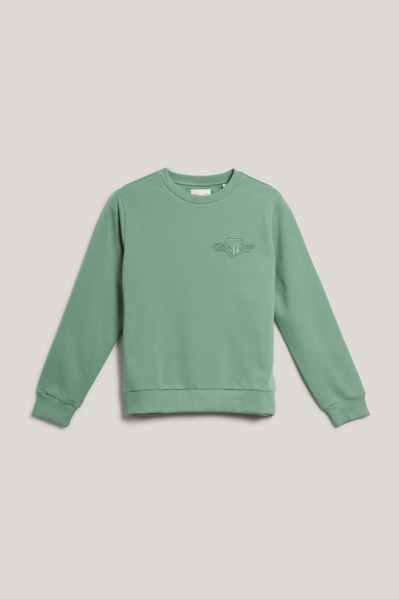 売れ筋商品|||ガント パーカー・スウェットシャツ レディース アウター TONAL SHIELD  - Sweatshirt - kalamata green MIKINA GANT REG TONAL SHIELD C-NECK SWEAT KALAMATA GREEN