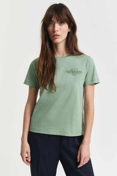 PÓLÓ GANT REG TONAL SHIELD SS T-SHIRT - Kép 1