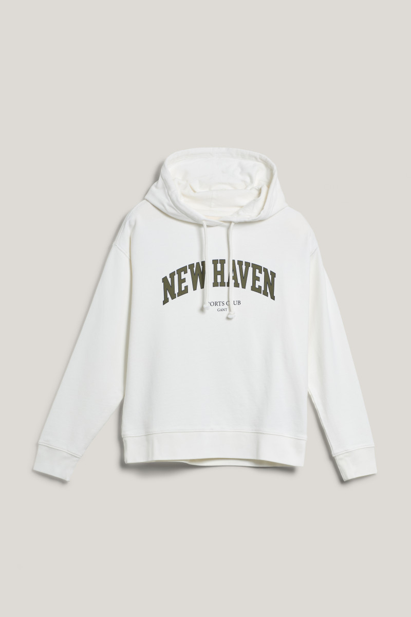 MIKINA GANT GRAPHIC HOODIE EGGSHELL