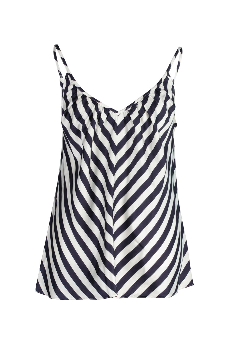 TOP GANT CHEVRON STRIPED STRAP TOP EVENING BLUE