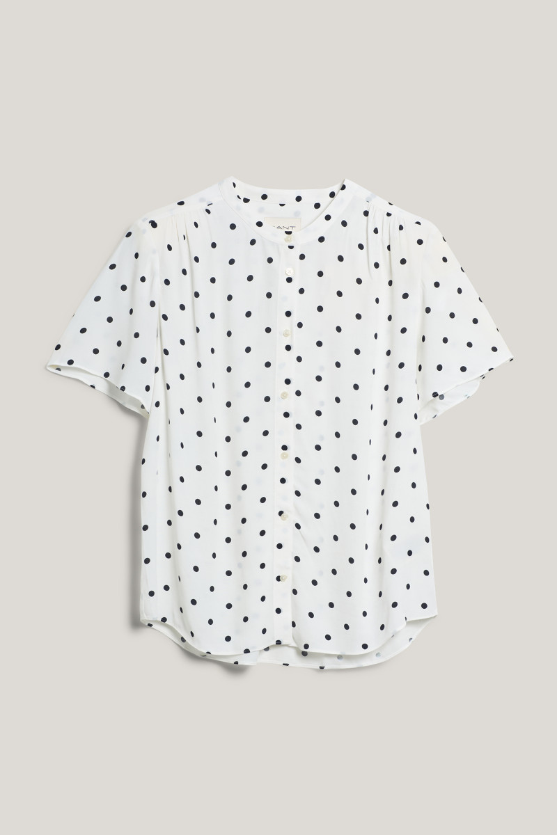 E-shop HALENKA GANT REG DOT PRINT BLOUSE EGGSHELL