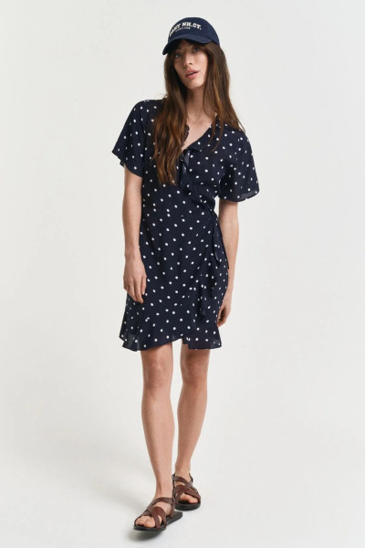 ŠATY GANT REG DOT PRINT FRILL DRESS - Fotografia č. 1