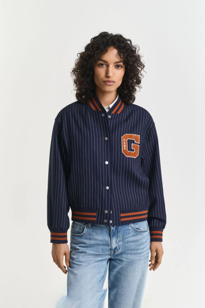 DZSEKI GANT PINSTRIPE VARSITY JACKET - Kép 1