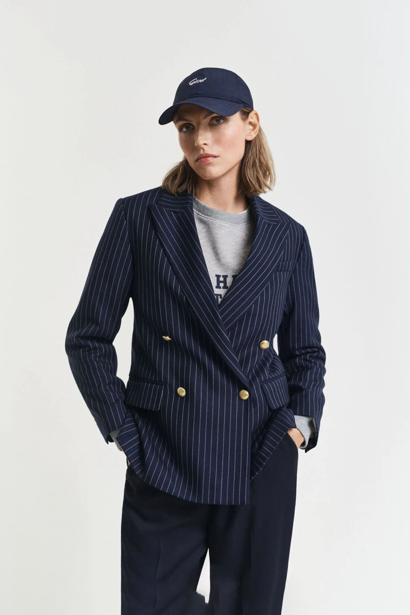 SAKO GANT PINSTRIPE REG CLUB BLAZER EVENING BLUE