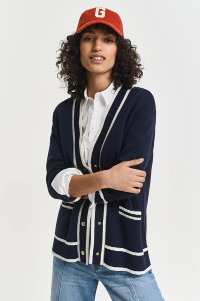 KARDIGÁN GANT CONTRAST KNIT CARDIGAN - Kép 1