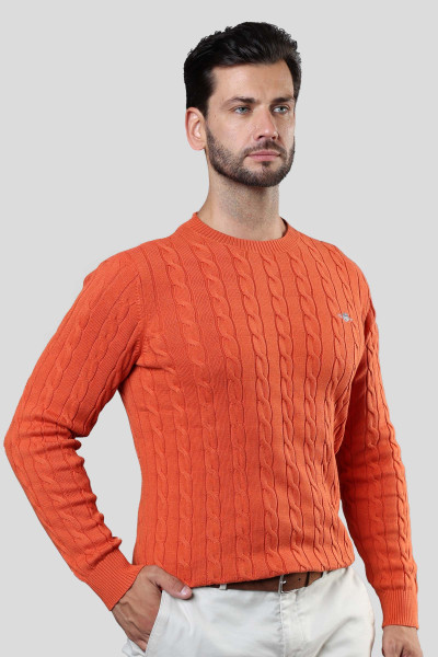 PULÓVER GANT COTTON CABLE C-NECK - Kép 1