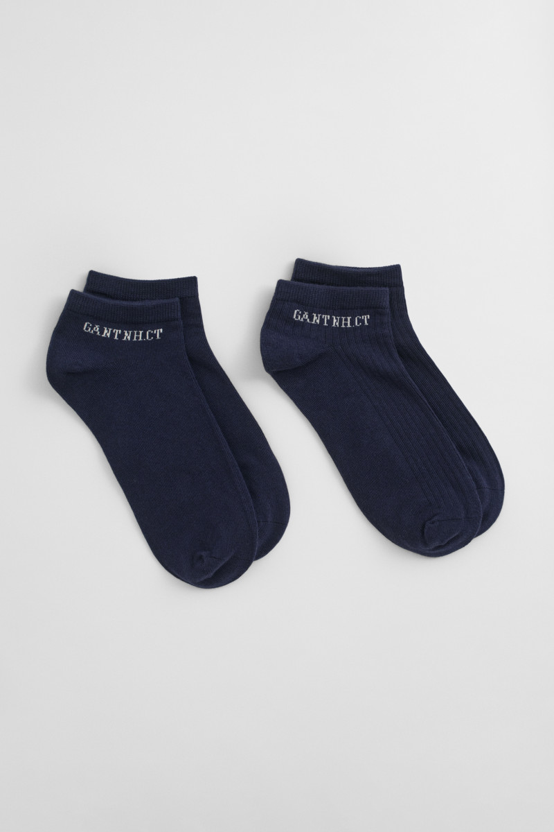 PONOŽKY GANT ANKLE SOCKS 2-PACK CLASSIC BLUE