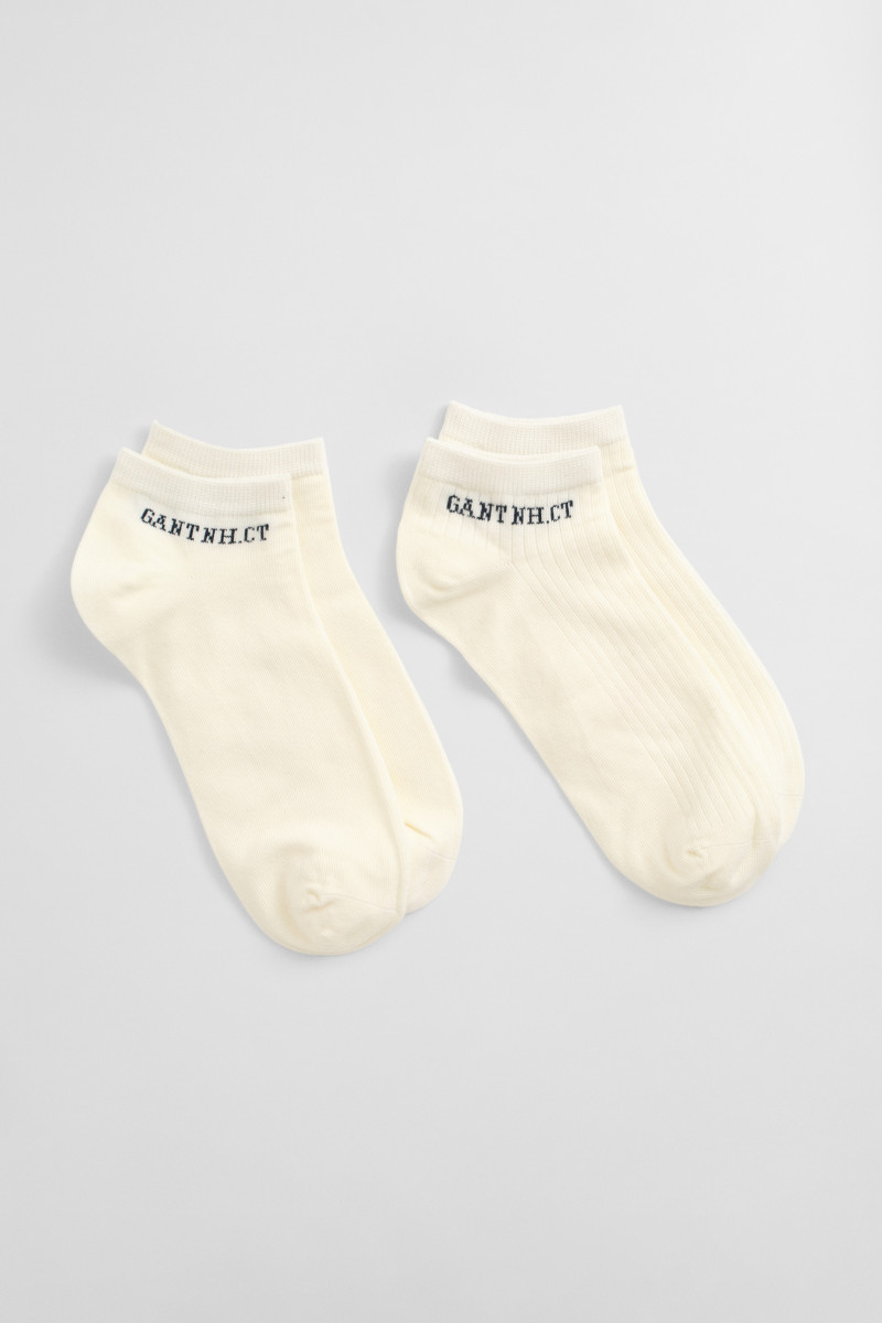 E-shop PONOŽKY GANT ANKLE SOCKS 2-PACK CREAM