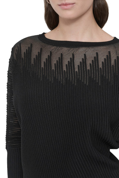 SVETR DKNY L/S PATTERNED SHEER - Fotografie č. 5