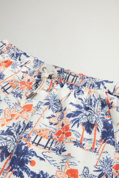 RÖVIDNADRÁG WOOLRICH PRINTED RAYON SHORTS - Kép 5