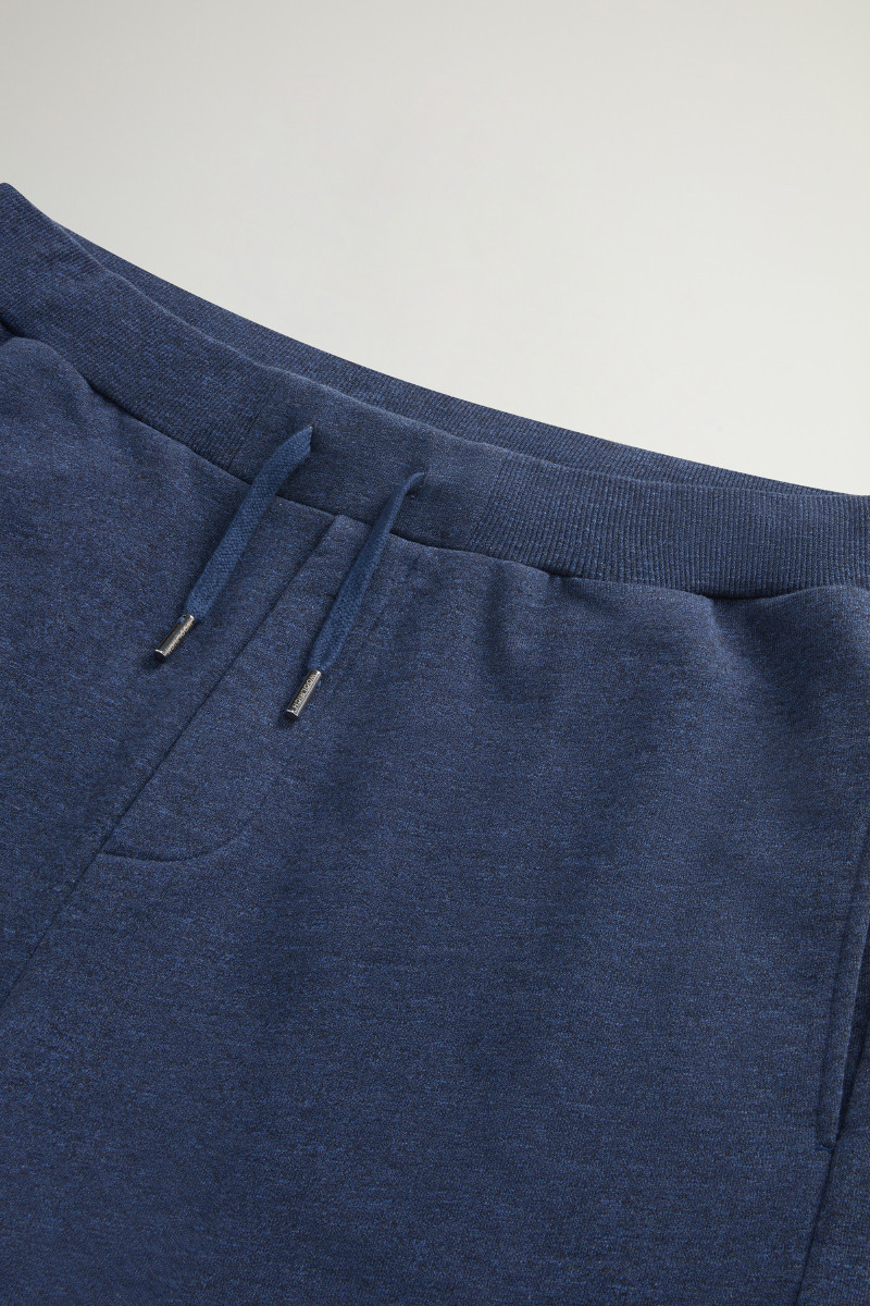 Teplákové Šortky Woolrich Mouline Shorts Melton Blue