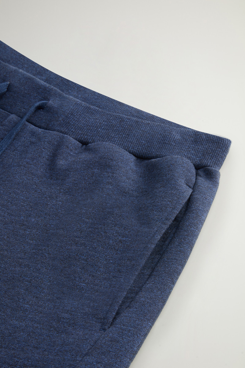 Teplákové Šortky Woolrich Mouline Shorts Melton Blue