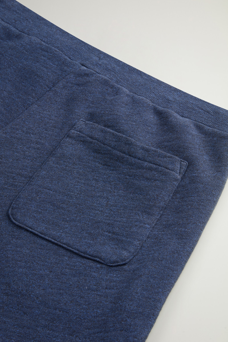 Teplákové Šortky Woolrich Mouline Shorts Melton Blue