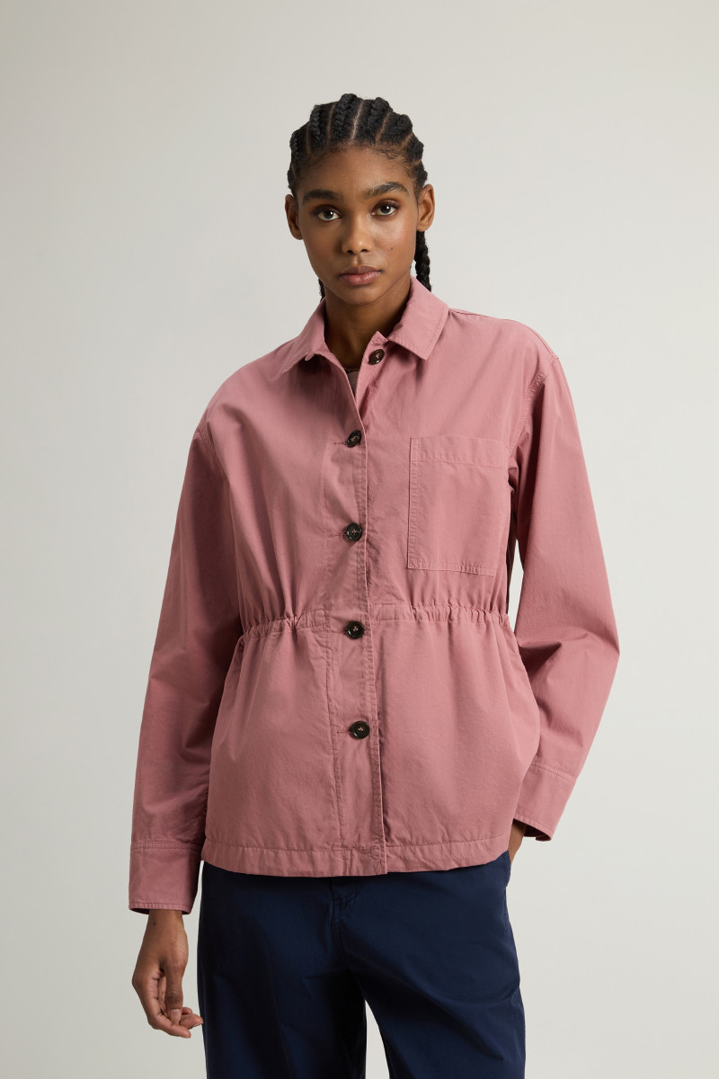 Košeľa Woolrich Gabardine Overshirt Withered Rose