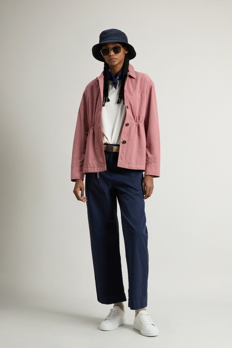 Košeľa Woolrich Gabardine Overshirt Withered Rose