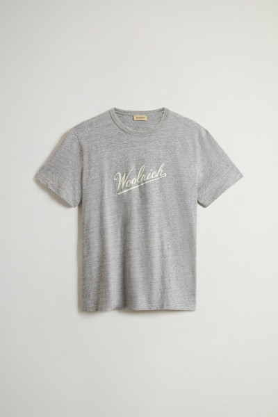 TRIČKO WOOLRICH MOULINE JERSEY LOGO T-SHIRT - Fotografie č. 5