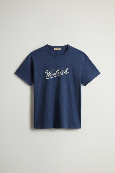 TRIČKO WOOLRICH MOULINE JERSEY LOGO T-SHIRT - Fotografie č. 5