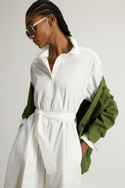 RUHA WOOLRICH BELTED SHIRT DRESS - Kép 4