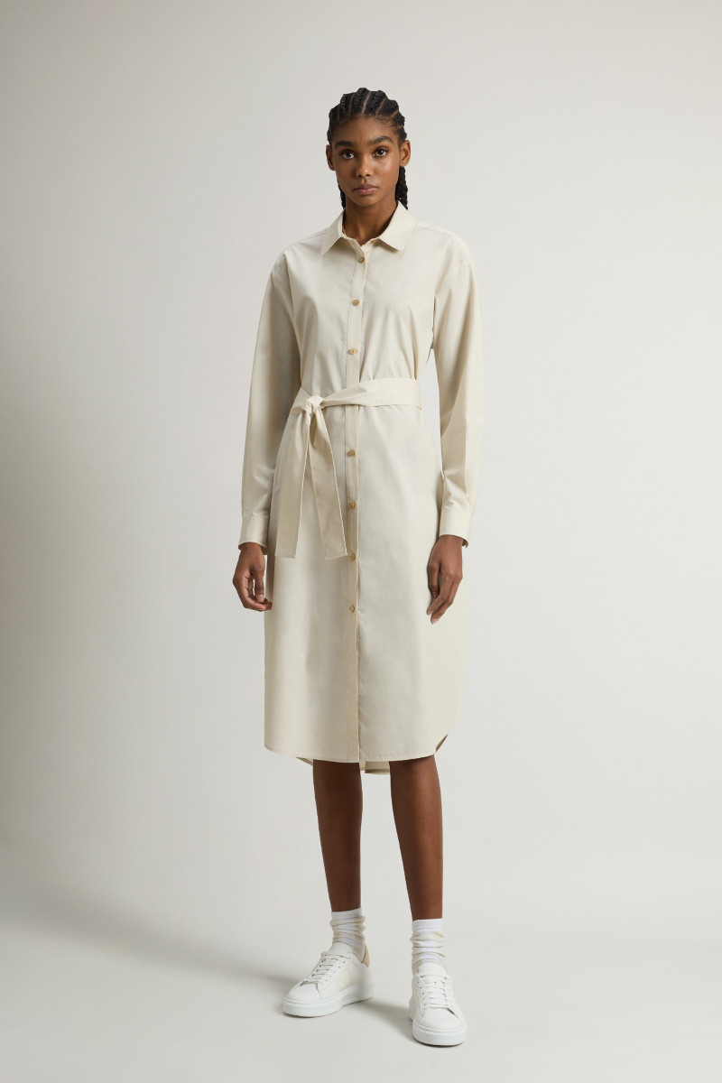 Ruha Woolrich Belted Shirt Dress Light Oak