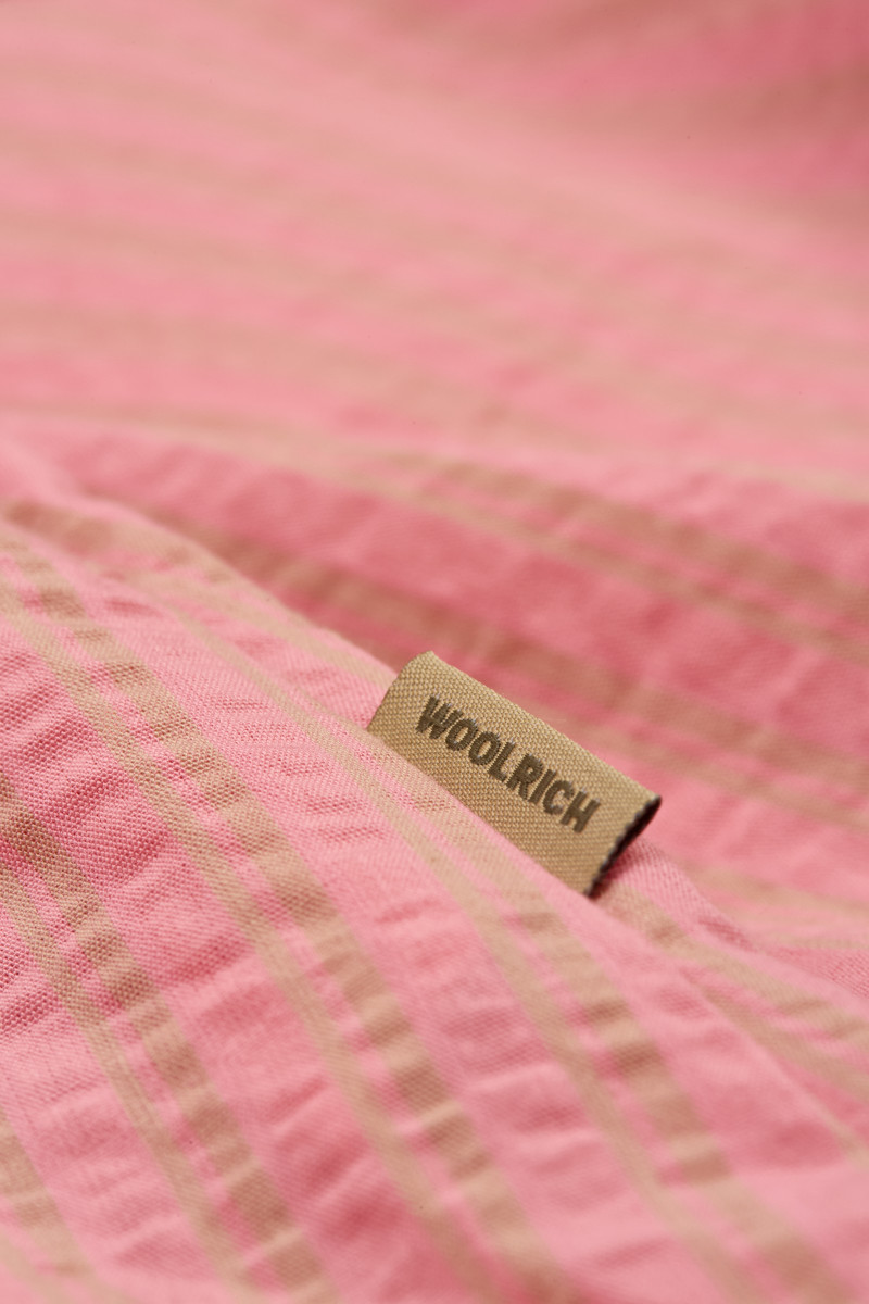Šaty Woolrich Blouson Maxi Dress Rose Stripe