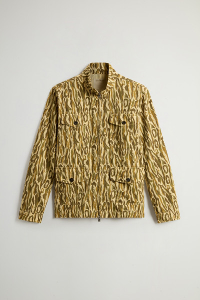 BUNDA WOOLRICH CAMO COTTON LINEN JACKET - Fotografie č. 5