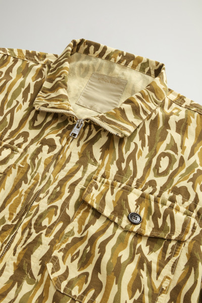 BUNDA WOOLRICH CAMO COTTON LINEN JACKET - Fotografie č. 6