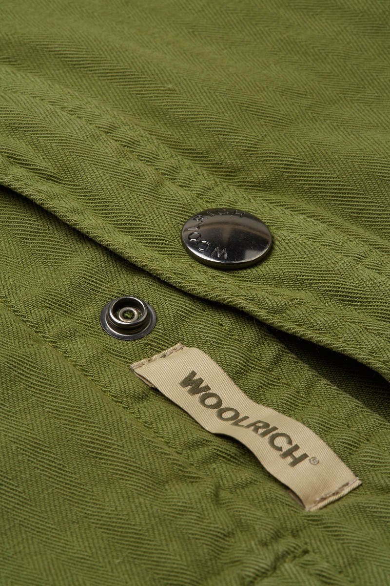 Košeľa Woolrich Cotton Hemp Overshirt Gd Cypress