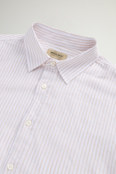 KOŠILE WOOLRICH COTTON LINEN SHIRT - Fotografie č. 6
