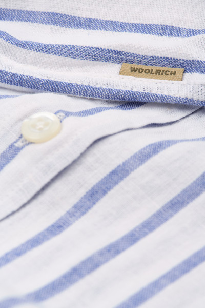 KOŠILE WOOLRICH COTTON LINEN SHIRT - Fotografie č. 3